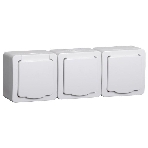 Розетка IEK ERMP32-K01-16-54-EC РСб23-3-ГПБб роз 3м с з/к о/у IP54 (белый) ГЕРМЕС PLUS, фото 1