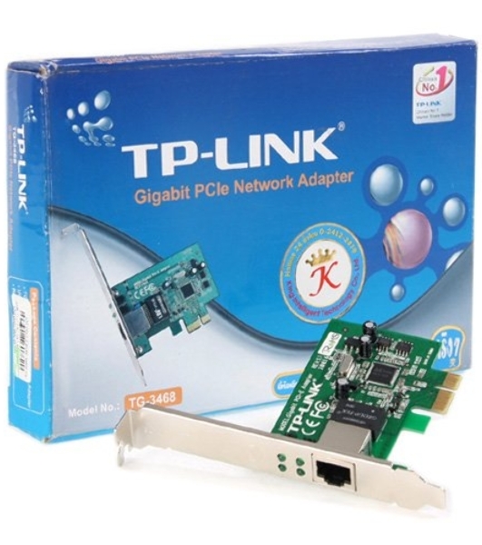 Сетевая карта TP-Link TG-3468 SOHO 32bit Gigabit PCIe, Realtek RTL8168B chipset