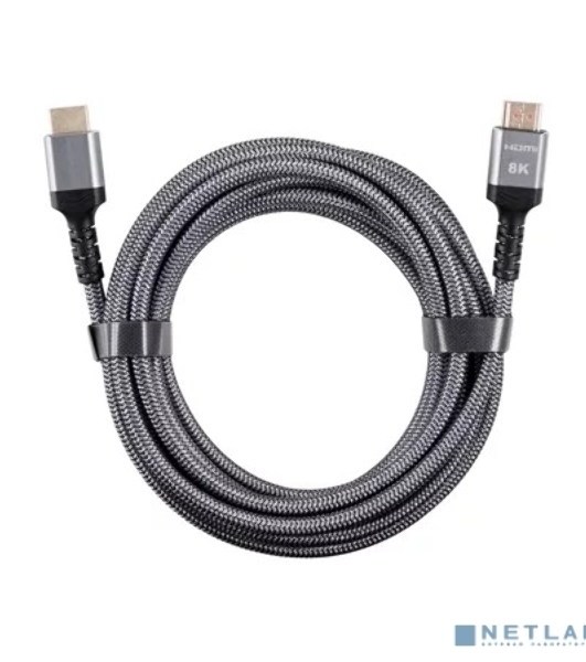 Кабель HDMI 19M/M,ver. 2.1 8KX60Hz (Econom) оплетка 5m iOpen ACG859A-5.0