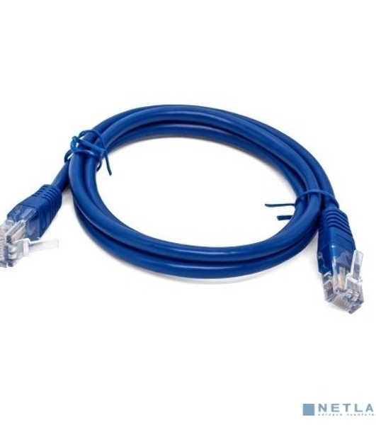 Кабель патч-корд, Filum FL-U6-2M-BL U/UTP 6 cat. 2м, 26AWG(7x0.16 мм), омедненный алюминий (CCA), PVC, синий
