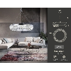 Светильник Ambrella light TR5022 CH/CL хром/прозрачный 3000K/4200K/6400K 47W D500*540 (Без ПДУ), фото6