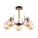 Светильник Ambrella light TR9072/5 BK/TI черный/янтарь E14 max 40W D620*420, фото5