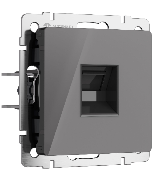 Розетка Ethernet RJ-45 (графит акрил)