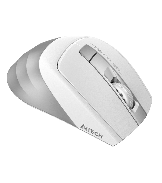 Мышь беспроводная A4Tech Fstyler FG35 серебристый/белый, 2000 dpi, радиоканал, USB, кнопки - 6