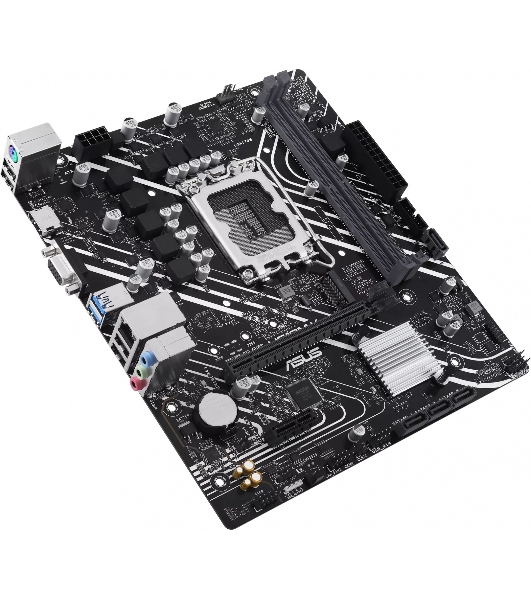 Материнская плата ASUS PRIME H610M-K, LGA 1700, Intel H610, 2xDDR5, 4xSATA, 1xM.2, 1xPCIe 4.0 x16, 1x1Gb LAN, 2xUSB-A 3.2 Gen 1, 4xUSB-A 2.0, 1xHDMI, 1xVGA, 3x3.5 мм, 1xRS-232, 7.1, mATX