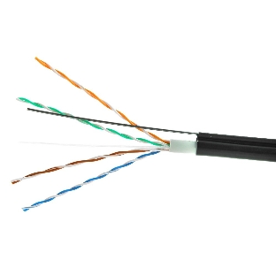 Кабель Cablexpert UPC-5051E-4-CU-OUTR, UTP outdoor 4x2x0.51 на тросу, медный, кат.5e, однож., 305м, coil, черный