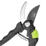 Секатор садовый Deli DL580207 цельнокованный, лезвия с тефлоновым покрытием, длина 215мм, макс. диаметр резки 12мм, сталь SK5, фото3