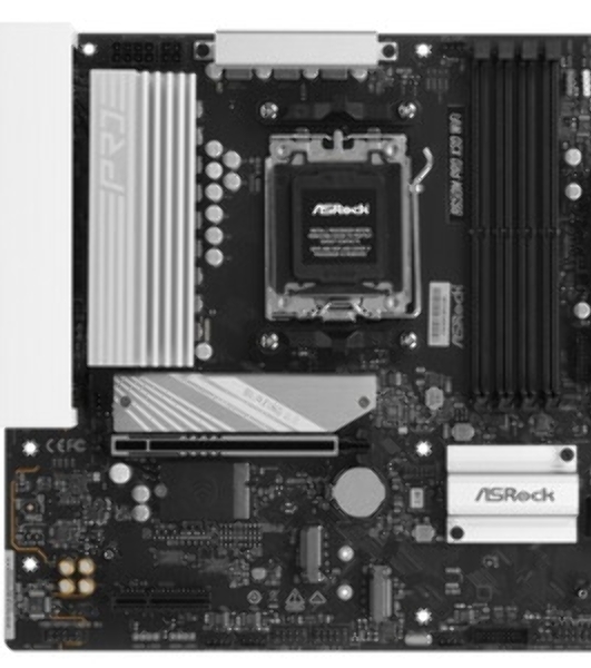 Материнская плата ASRock B650M Pro X3D WiFi, AM5, AMD B650, 4xDDR5, 4xSATA, 3xM.2, 1xPCIe 5.0 x16, 1xPCIe 4.0 x4, 1xHDMI, 1xDP, 1x2.5Gb LAN, Wi-Fi 6E, Bluetooth 5.2, 1xUSB-C 10Gbps, 1xUSB-A 10Gbps, 2xUSB-A 5Gbps, 4xUSB-A 2.0, 3x3.5 мм, 7.1, mATX