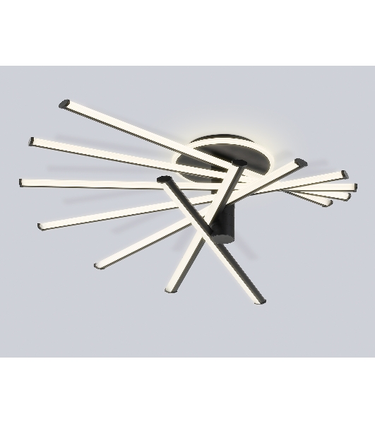 Потолочный светодиодный светильник Ambrella light FL6242 BK черный 135W 3000K-6400K 900*750*230 (ПДУ ИК)