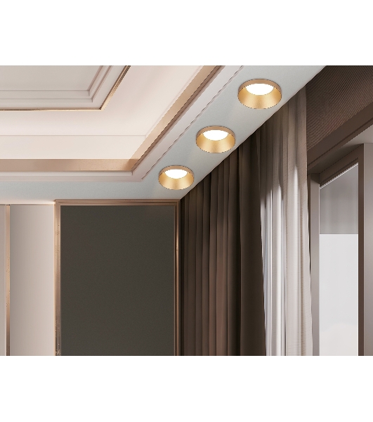Встраиваемый точечный светильник Ambrella light TN102803 GD золото GU5.3 D71*34