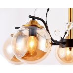 Светильник Ambrella light TR9072/5 BK/TI черный/янтарь E14 max 40W D620*420, фото4