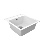 Мойка для кухни BAU Stil White snow 45х50, выпуск с сифоном в комплекте, белый снег, фото10