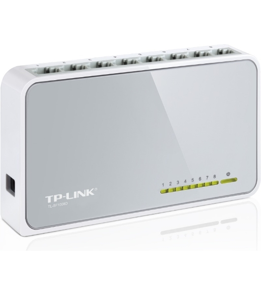 Коммутатор TP-Link SOHO TL-SF1008D Коммутатор 8-port 10/100M mini Desktop Switch, 8 10/100M RJ45 ports, Plastic case