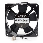 Вентилятор для корпуса Gembird черный, 120 мм, 2100 об/мин, 37.5 дБ, 2 pin, фото2