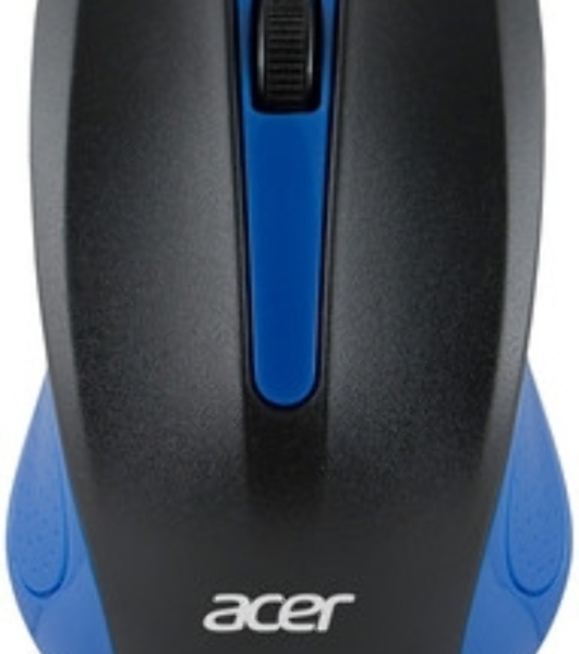 Мышь проводная Acer OMW011 черный/синий, 1200 dpi, USB, кнопки - 3