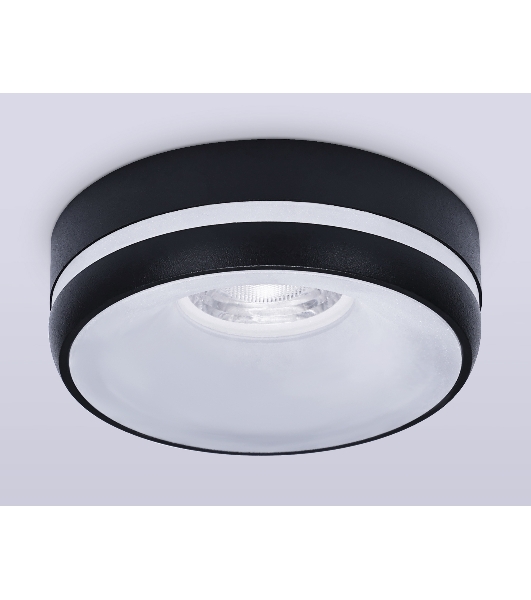 Светильник Ambrella light TN3335 SBK/FR черный песок/белый матовый GU5.3 D96*46