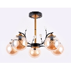 Светильник Ambrella light TR9072/5 BK/TI черный/янтарь E14 max 40W D620*420, фото3