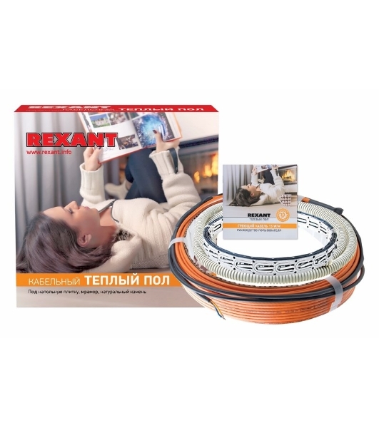 Теплый пол Rexant Standard RND-100-1500 (1500Вт/100м/S обогрева, м2: 9,4-12,5) (двух жильный)