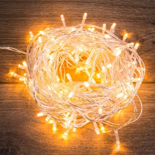Гирлянда Neon-night 'Твинкл Лайт' 15 м, прозрачный ПВХ, 120 LED, теплый белый