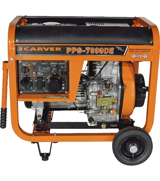 Генератор Carver PPG-7000DE, 6.3 кВт