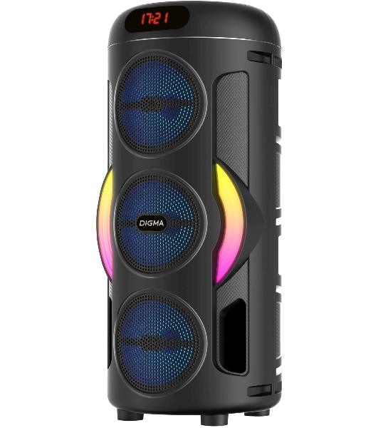 Минисистема Digma D-MC1721 черный 10Вт FM USB BT micro SD