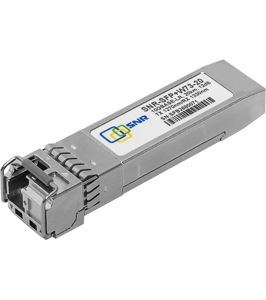 Модуль SNR SFP+ WDM, дальность до 20км (12dB), 1270нм
