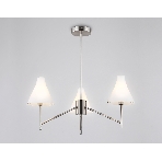 Люстра Ambrella light LH57121/3 SN/FR никель/белый матовый E14/3 max 40W D650*590, фото5