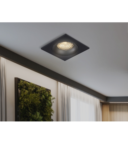 Светильник встраиваемый Ambrella light TN102729 BK черный GU5.3 92*92*23