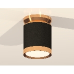 Светильник Ambrella Light XS8142030 SBK/PYG черный песок/золото желтое полированное GX53 (N8909, C8142, N8124), фото3