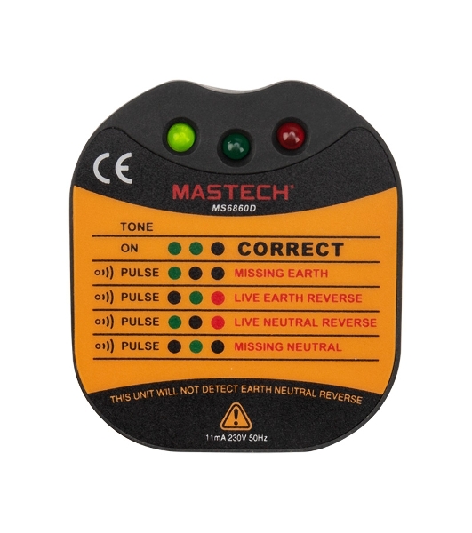 Тестер розеток MS6860D MASTECH