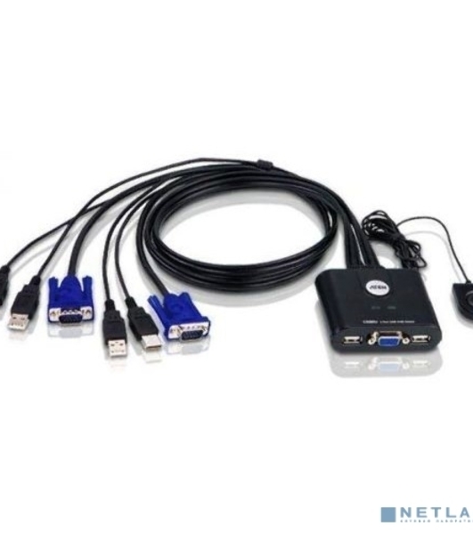 Переключатель ATEN 2-Port USB VGA Cable KVM Switch with Remote Port Selector
