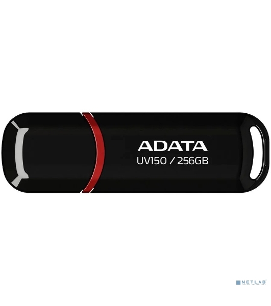 Флешка USB ADATA UV150 (AUV150-256G-RBK), 256Gb, USB 3.0, R/W 100/30, черный