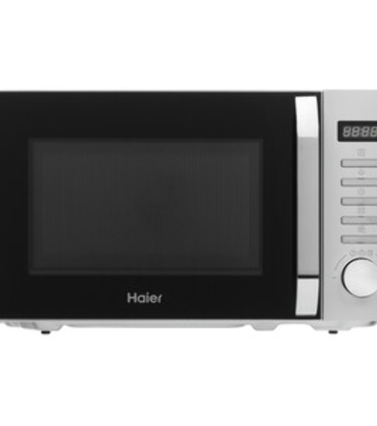 Микроволновая печь Haier HMB-DM208SA серебристый/черный, 20 л, 800 Вт, переключатели - кнопки, поворотный механизм
