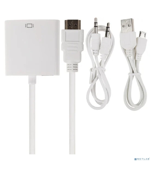 Переходник Rexant шт. HDMI - гн. VGA (провод) + 3. 5 мм Аудио с питанием