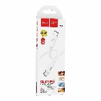 Кабель USB2.0 Hoco Type-C/Type-C, 3А, 60Вт, силиконовая оплетка, X87, 1м, белый, коробка, фото 1