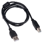 Кабель USB2.0 Cablexpert CCF-USB2-AMBM-1M, AM/BM, медь, двойн.экран, фер.кольцо, Pro, 1м, черный, пакет, фото4