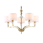 Люстра Ambrella light LH71131/5 BS/WH латунь/белый E14/5 max 40W D660*880, фото8
