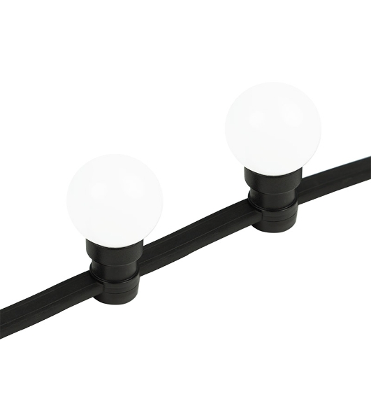 Готовый набор Neon-night 'Евро Belt Light' 2 жилы шаг 40 см, Белые LED лампы 45мм (6 LED)
