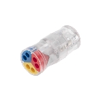 Экспресс-клемма Rexant СМК 2273-2x3R проходная разъемная 3 полюса 3х2-проводная 0,5-2,5 мм² (50 шт/уп), фото3