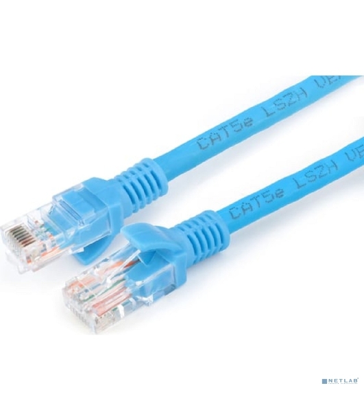 Патч-корд LSZH медный UTP Cablexpert PP30-5M/B cat.5e, 5м, литой, многожильный, синий