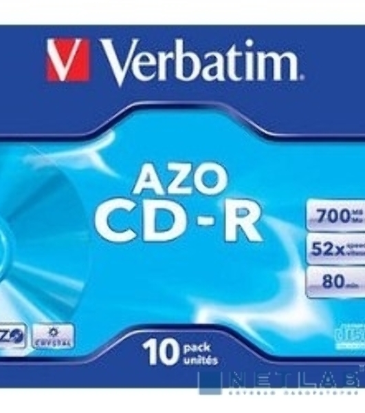 Диск CD-R Verbatim 700Mb 52x Jewel case (10шт) (43327)