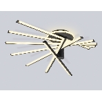 Потолочный светодиодный светильник Ambrella light FL6242 BK черный 135W 3000K-6400K 900*750*230 (ПДУ ИК), фото3