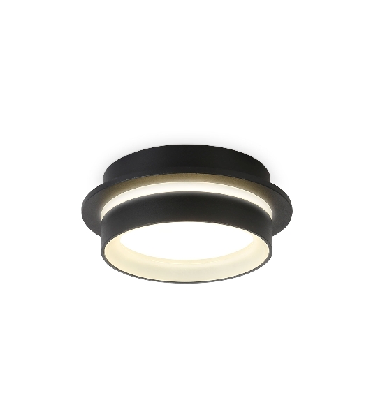 Светильник Ambrella light TN5385 SBK/FR черный песок/белый матовый GX53 IP44 D105*40