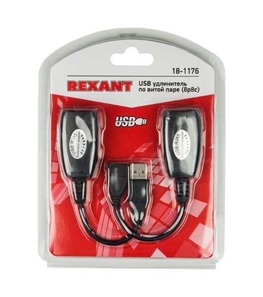 Удлинитель USB Rexant по витой паре (8p8c)