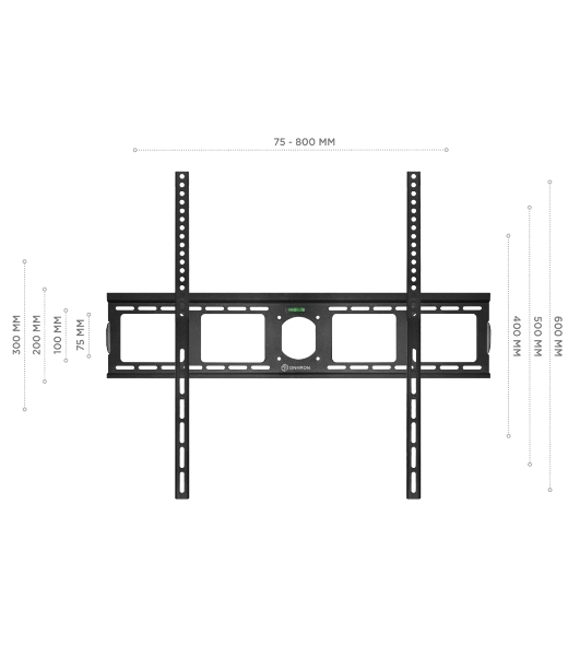 Кронштейн ONKRON UF4 55'-100' макс. 800x600, наклон 0º, поворот 0º, от стены 35мм, вес до 75кг, черный