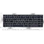 Клавиатура для ноутбука Lenovo IdeaPad B5400 M5400 черная с серебристой рамкой, фото 1