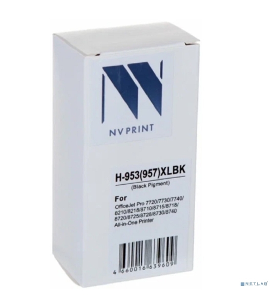 Картридж струйный NVPrint 953(957)XLBK (NV-L0S70AE) Black для HP OfficeJet Pro 7720, 7730, 7740, 8210, 8218, 8710, 8715, 8720, 8725, 8730 (2000 стр) совместимый