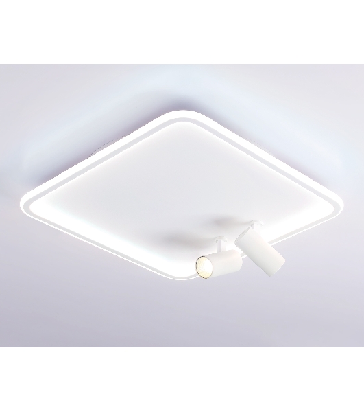 Светильник Ambrella light FL5114/1+2 WH белый 97W 3000K-6400K 480*480*130 (ПДУ ИК)