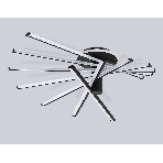Потолочный светодиодный светильник Ambrella light FL6242 BK черный 135W 3000K-6400K 900*750*230 (ПДУ ИК), фото 1