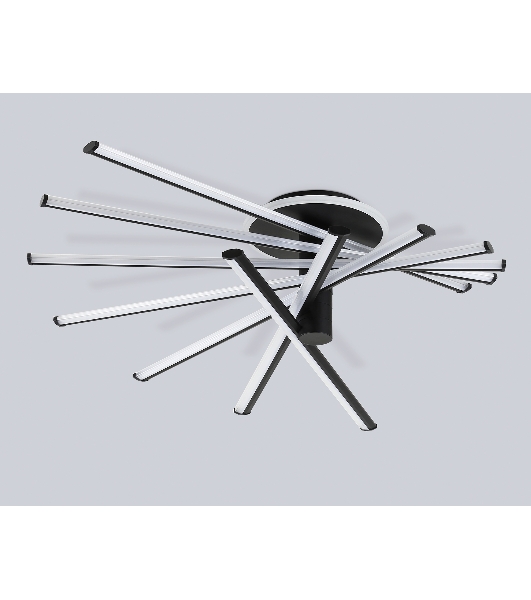 Потолочный светодиодный светильник Ambrella light FL6242 BK черный 135W 3000K-6400K 900*750*230 (ПДУ ИК)